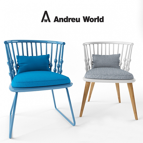 Andreu world nub Chair 3D model 01