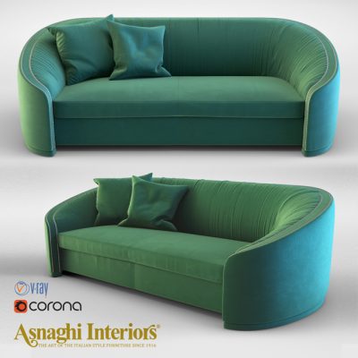 Asnaghi Interiors Mitte Sofa 3D Model