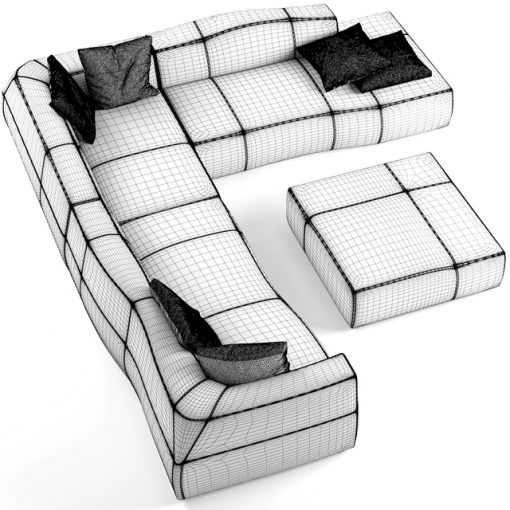 B&B Italia Bend Modular Sofa 3D Model 2