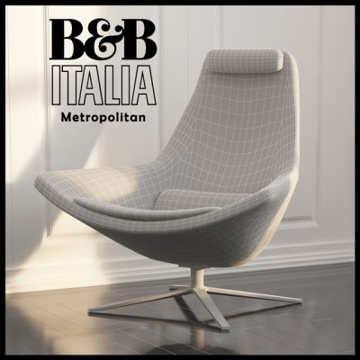 B&B Italia Metropolitan Armchair 3D Model