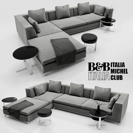 B&B Italia Michel Club Sofa 3D Model