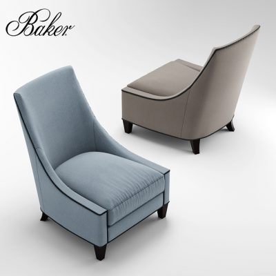 Baker Bel Air Lounge Armchair 3D Model