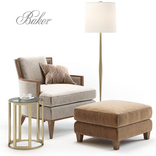 Baker California Lounge Chair 3D Model