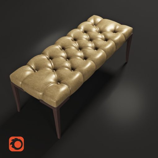 Baker Furniture Adam 6334 Bench 3D Model