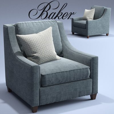 Baker Malory Armchair 3D Model
