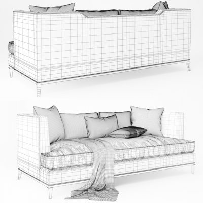 Baker Presidio Sofa No. 6729S 3D Model