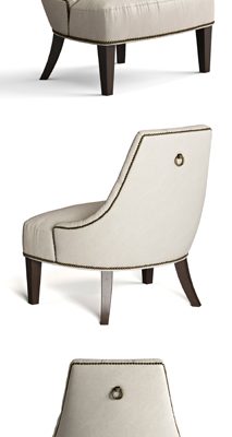Baker Salon Lounge Chair 3D Model