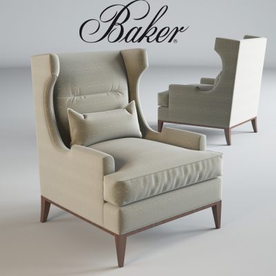 Baker Westminister Wing Armchair 3D Model