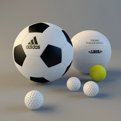 Sport Balls 3D Model