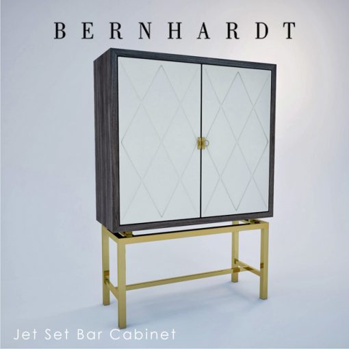 Bernhardt Jet Set Bar Cabinet 3D Model 2