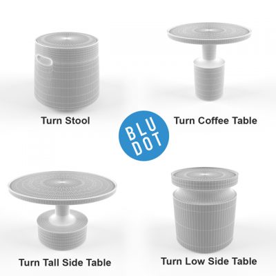 Blu Dot – Turn Collection Table 3D Model
