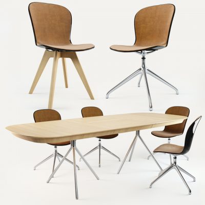 BoConcept Adelaide & Ottawa Table & Chair 3D Model