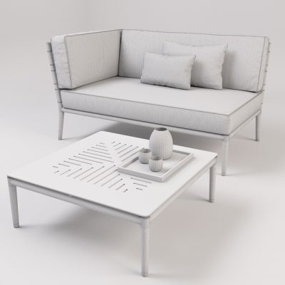 Cane-line Conic 2-Seater Sofa 3D Model 3