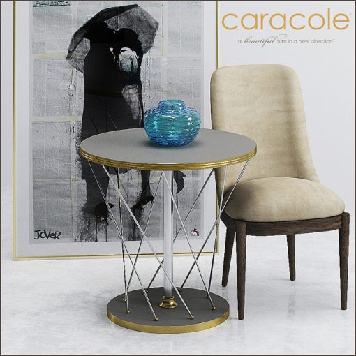 Caracole Table & Chair Set-01 3D Model