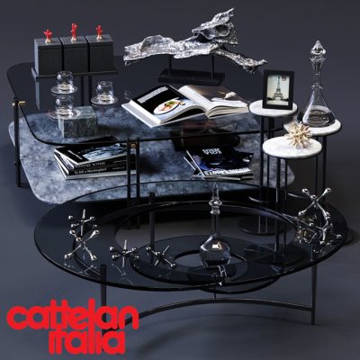 Cattelan Italia Coffee Table Set-01 3D Model