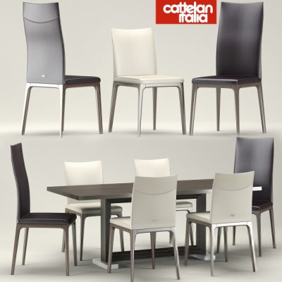 Cattelan Italia Monaco And Arcadia – Table & Chair 3D Model