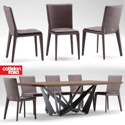 Cattelan Italia Vittoria Table & Chair 3D Model