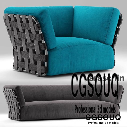 Chair Varaschin Victor Sofa 3D Model Outdoor Furniture 1