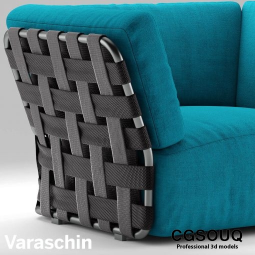 Chair Varaschin Victor Sofa 3D Model Outdoor Furniture 5