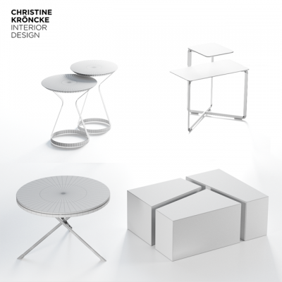 Christine Kröncke Table Set-04 3D Model 2