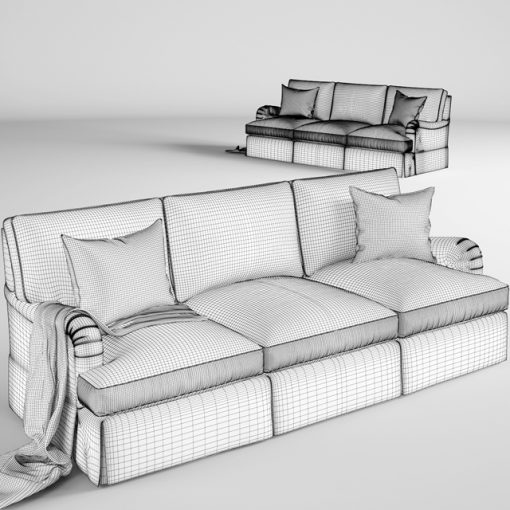 Churchill Dressmaker Sofa 3D Model 4