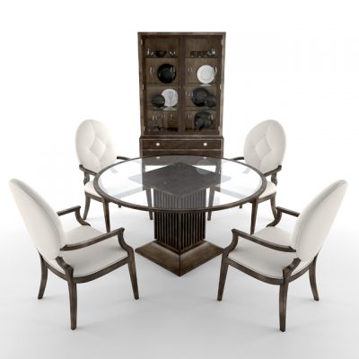 Clarendon China – Table & Chair 3D Model