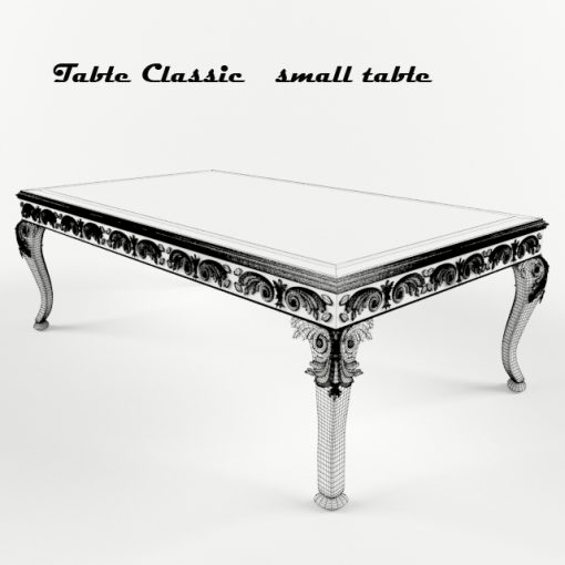 Classic Small Table 3D Model 2