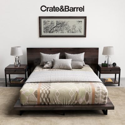 Crate & Barrel Bedroom Set 3D Model