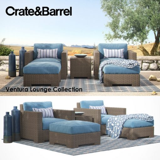 Crate & Barrel Ventura Collection Set-02 3D Model