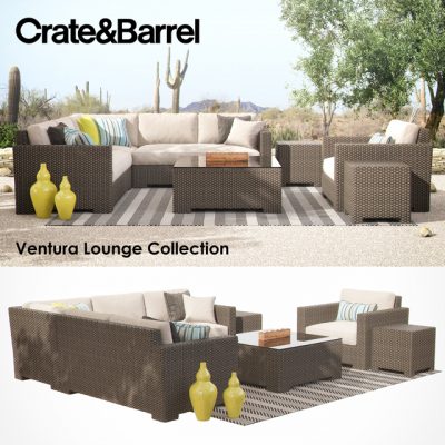 Crate & Barrel – Ventura Lounge Collection – Set-01 3D Model