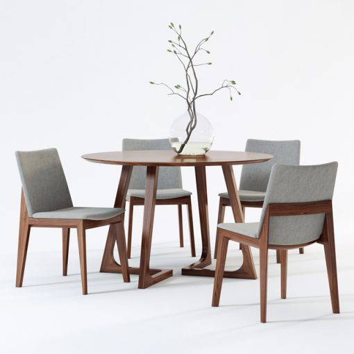 Cress Dining Table & Chair 3D Model