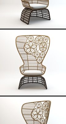 Crinoline Patricia Urquiola Chair 3D Model