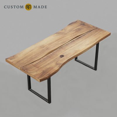 Custom-Made Wood Slab Table 3D Model