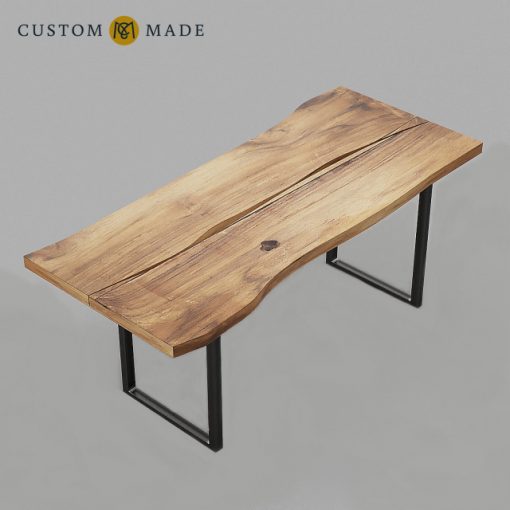 Custom-Made Wood Slab Table 3D Model