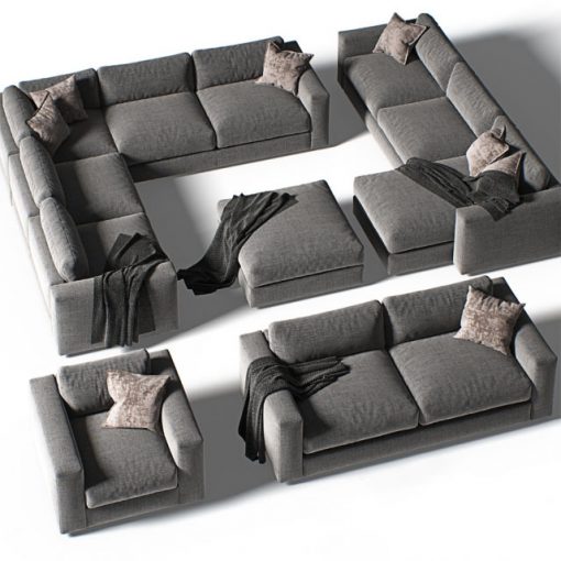 DWR Reid Sectional Sofa Set-01 3D Model