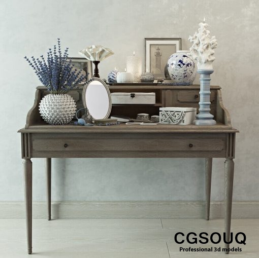 Decorative set Zara Home Console Table 3D Model 0