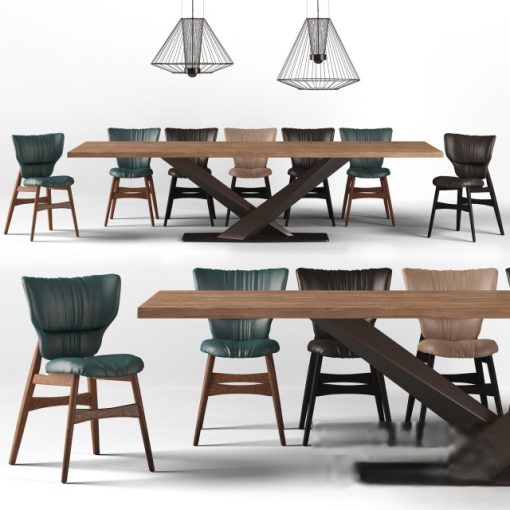 Dining Table & Chair Set-13 3D Model