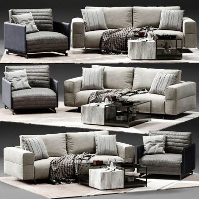 Ditre Italia Bag Sofa Set 04 3D Model