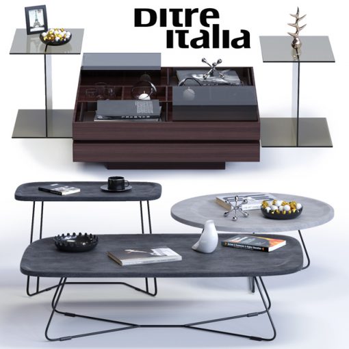 Ditre Italia Coffee Tables Set 3D Model