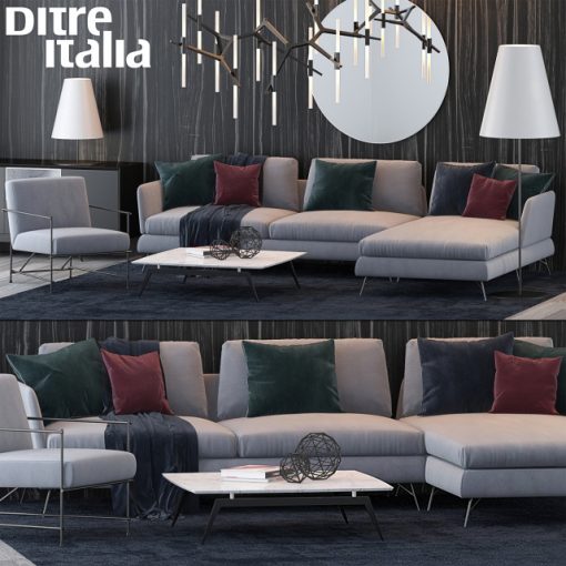 Ditre Italia Sofa Set-02 3D Model