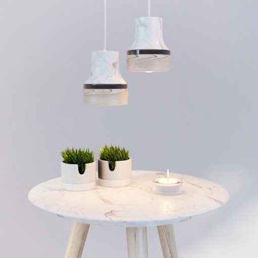 Dodo Table with Lamp & Decor 3D Model 2
