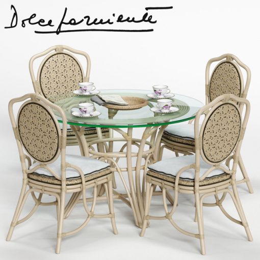 Dolcefarniente Daisy and Irene Table & Chair 3D Model