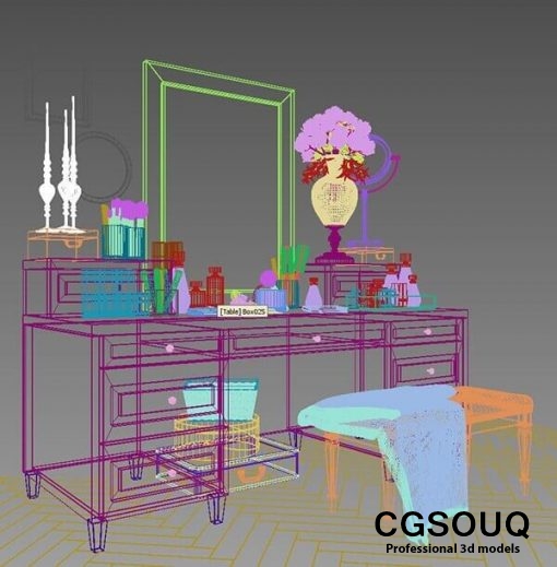 Dressing Table 2 3D model 4-CGSouq
