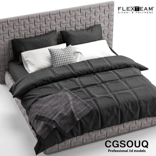 FLEXTEAM MARCEL and black bedclothes 3D model 3