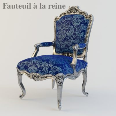 Fauteuil A La Reine Armchair 3D Model