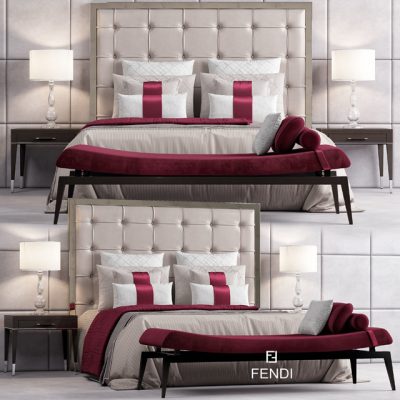 Fendi Casa Savile Bed 3D Model