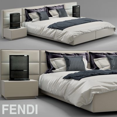 Fendi Casa Urano Bed 3D Model