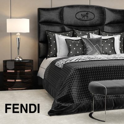 Fendi George luxury bed 3D model