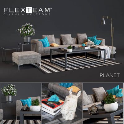 FlexTeam Planet Sofa Set 3D Model
