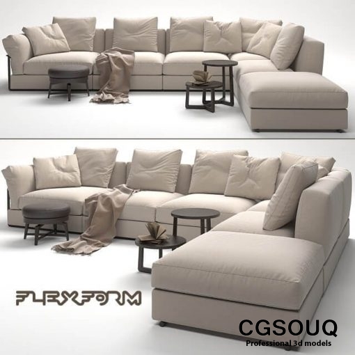 Flexform Sofa 3D Model 1